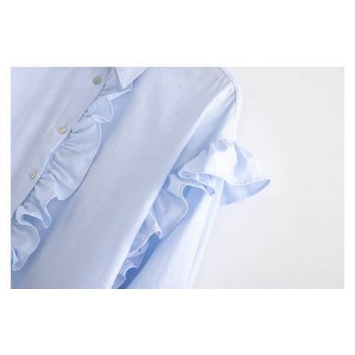 Рубашка женская Berni с рюшами Milan (S) Голубой (58658000328) фото №5