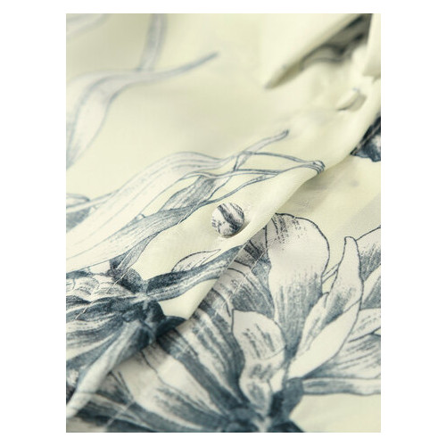 Рубашка женская Berni с цветочным узором Floral (S) МолочныйСерый (58699000328) фото №4