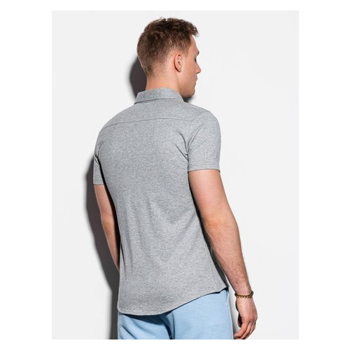 Мужская рубашка с коротким рукавом K541 - серый - Ombre Ombre S Серый (403738) фото №5