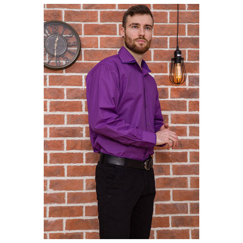 Рубашка мужская New Trend фиолетовая 41 SKL99-369199 фото №3