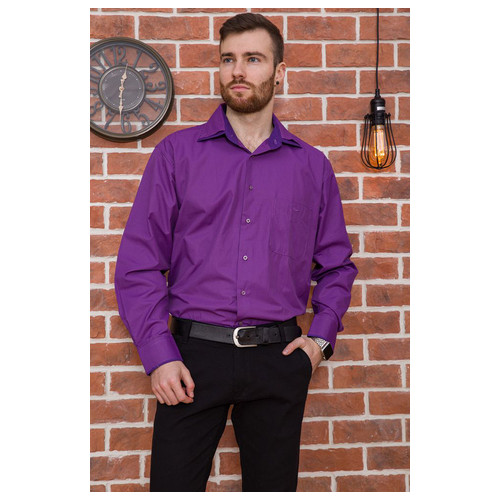 Рубашка мужская New Trend фиолетовая 41 SKL99-369199 фото №1