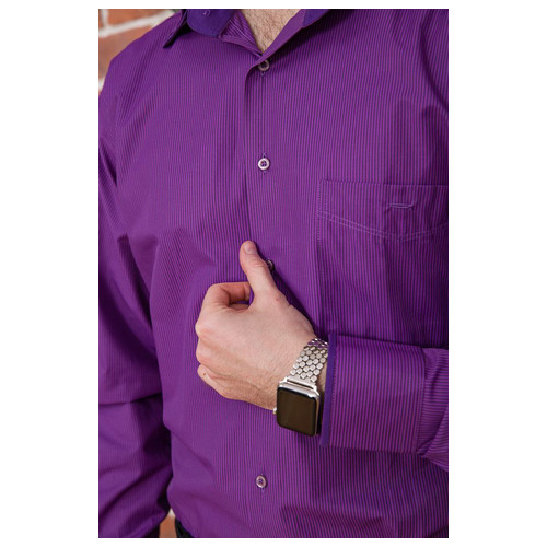 Рубашка мужская New Trend фиолетовая 41 SKL99-369199 фото №5