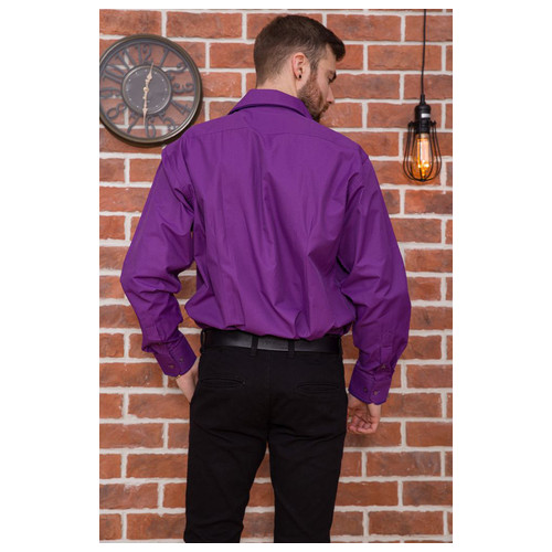 Рубашка мужская New Trend фиолетовая 41 SKL99-369199 фото №4