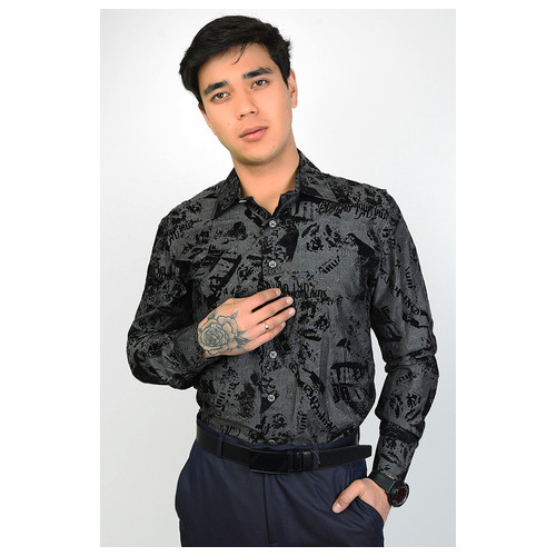Рубашка мужская New Trend черная 3XL SKL99-369226 фото №1