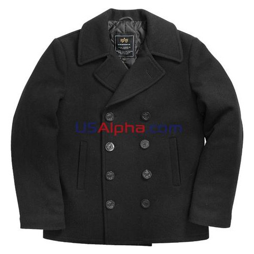 Пальто Alpha Industries USN Pea Coat 3XL Черный фото №1