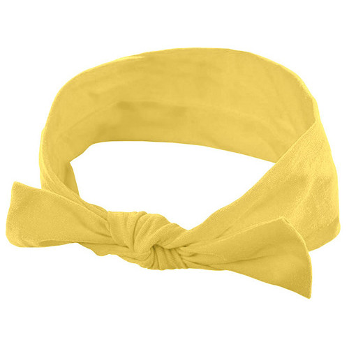 Пов'язка дитяча для волосся Lesko 007 Yellow бант на голову дівчинці солохи фото №1