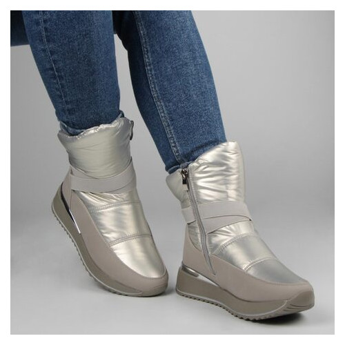 Жіночі зимові черевики на низькому Meglias 197491 Срібло 41 2999860492996 фото №1