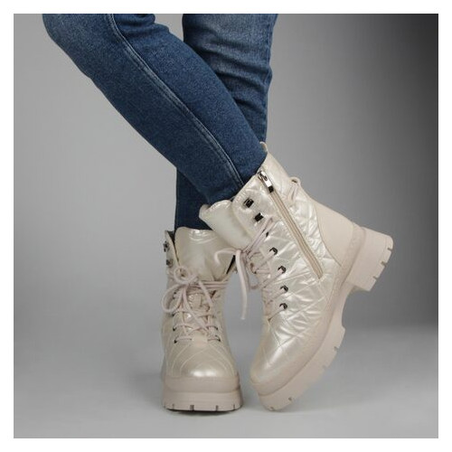 Жіночі зимові черевики на низькому Meglias 197511 Бежевий 41 2999860494068 фото №3