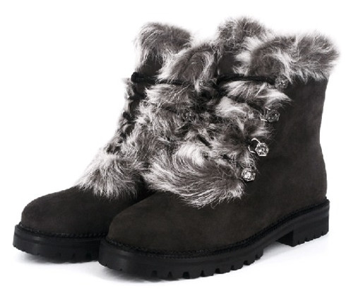 Жіночі зимові черевики на низькому ходу Geronea 19513, Сірий, 38, 2964340229775 фото №2