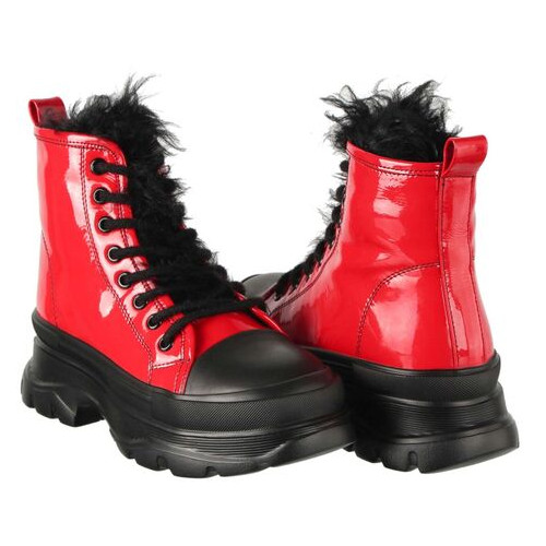 Жіночі зимові черевики на платформі Deenoor 196405, Червоний, 36, 2999860410501 фото №4