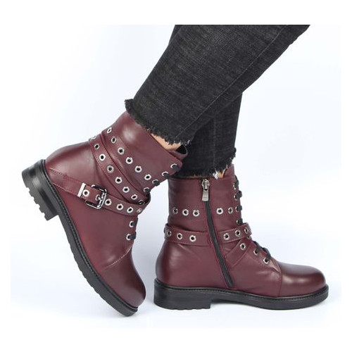 Жіночі зимові черевики на низькому ходу Mario Muzi 51259, Бордовий, 38, 2999860349672 фото №4