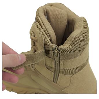 Тактичні черевики Lesko 6671 A533 Sand Khaki р.39 tactical демісезонне армійське взуття (маломерят) фото №4