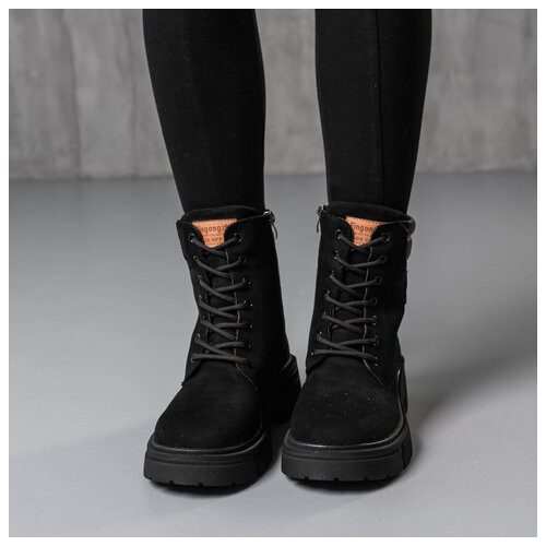 Черевики жіночі зимові Fashion Zsa 3804 38 розмір 24.5 см Чорний фото №1