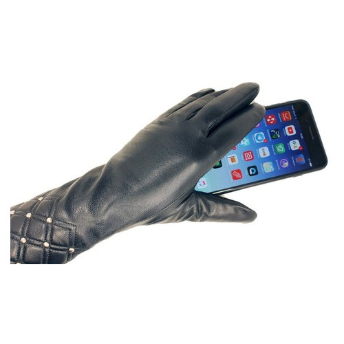 Женские кожаные сенсорные рукавички Shust Gloves 711 M фото №3