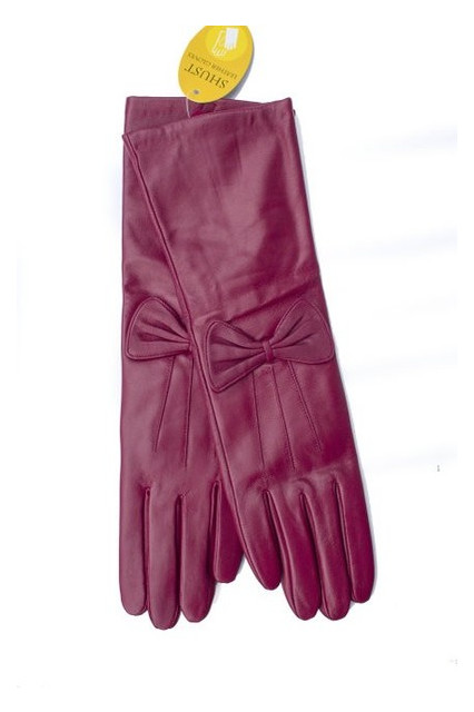 Женские кожаные длинные рукавички 726s3 L фото №1
