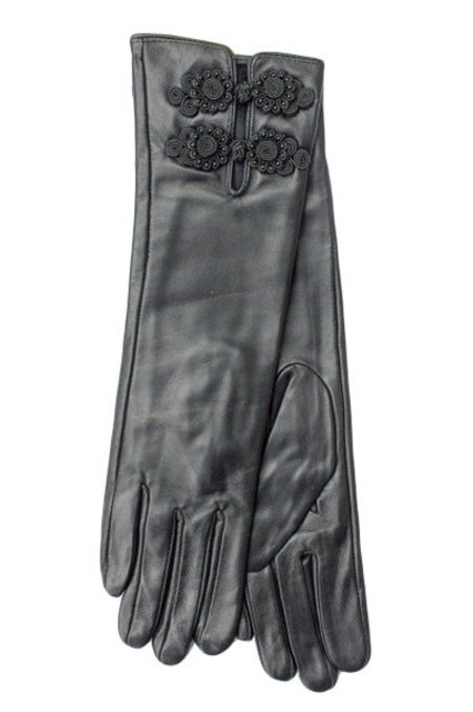 Женские кожаные длинные рукавички Shust Gloves 847 7,5-8 фото №1