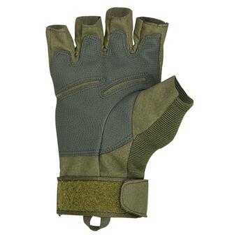Безпальні рукавички Lesko E302 Green M без пальців військові військові тактичні фото №3