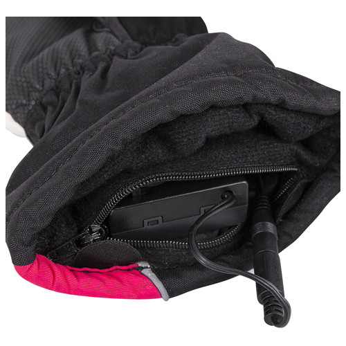Універсальні рукавиці з підігрівом W-TEC Boubin - розмір M/чорно-червоний (21990-M) фото №4