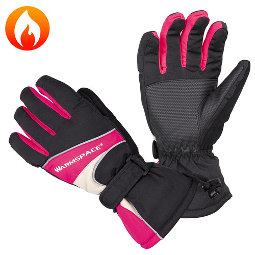 Універсальні рукавиці з підігрівом W-TEC Boubin - розмір M/чорно-червоний (21990-M) фото №1