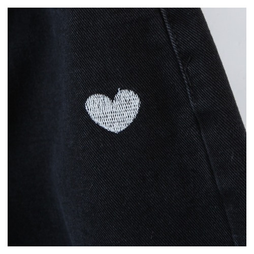 Джинсы женские Berni с вышивкой White heart (L) Черный (58405000330) фото №3