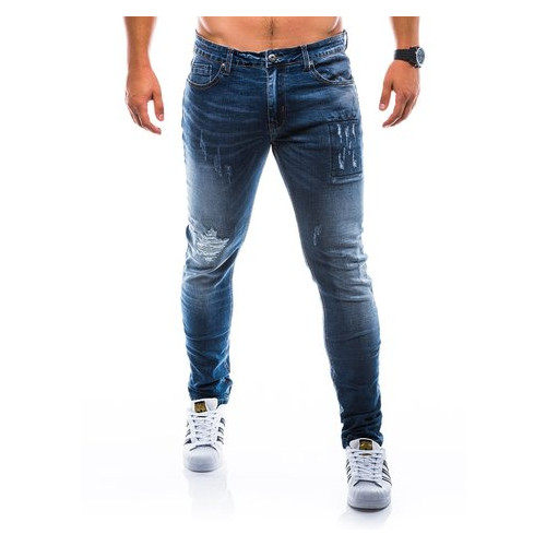 Брюки мужские джинсовые P768 - тёмно-синие - Ombre Ombre 34 (379721) фото №2