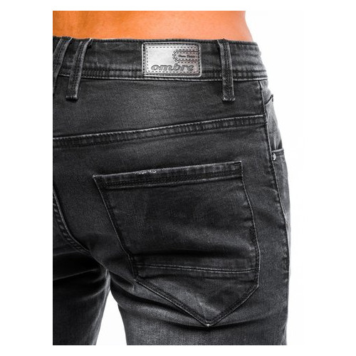 Брюки мужские джинсовые P862 – черные - Ombre Ombre M Черный (381233) фото №4