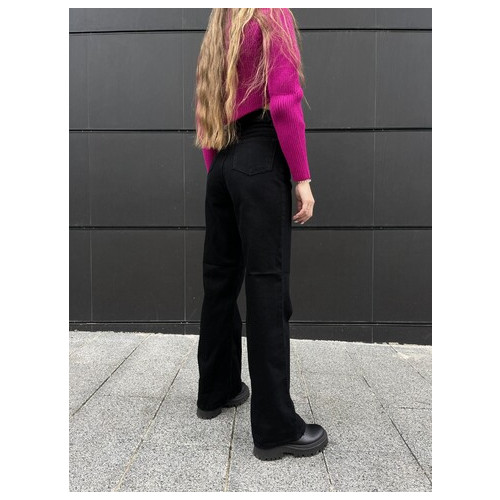 Женские джинсы палаццо черные  (163370096625) фото №4