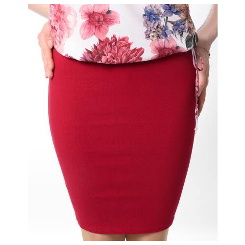 Женская юбка New trend узкого кроя малинового цвета SKL92-359076 фото №1