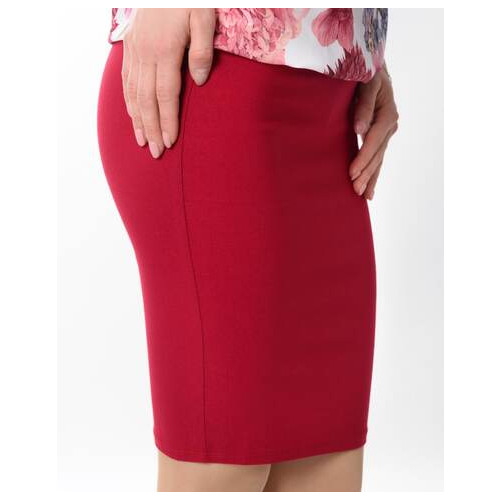 Женская юбка New trend узкого кроя малинового цвета SKL92-359076 фото №2
