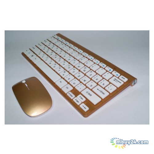 Беспроводная клавиатура с мышкой Vaong K902 Gold фото №1