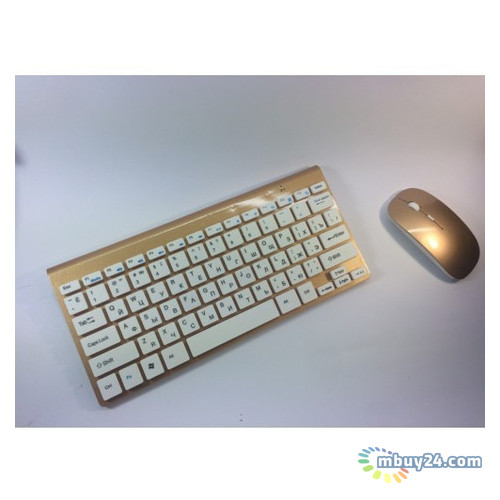 Беспроводная клавиатура с мышкой Vaong K902 Gold фото №2