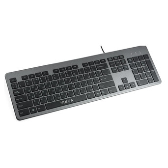 Клавіатура Vinga KB735 Black-Grey фото №2