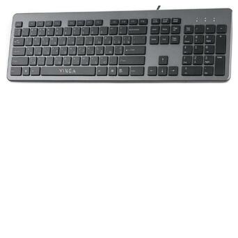 Клавіатура Vinga KB735 Black-Grey фото №1