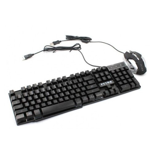 Комплект клавиатура игровая Led + мышь Petra MK1 6965 (77702707) фото №3