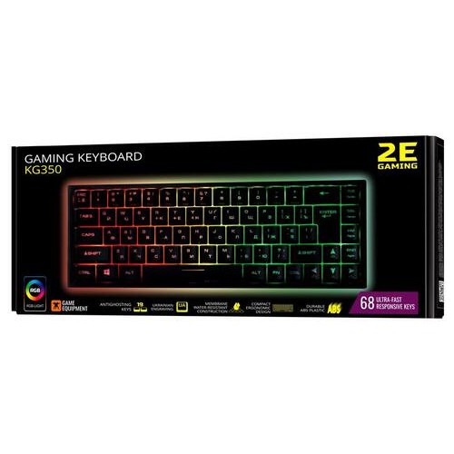 Клавіатура 2E Gaming KG350UBK RGB Ukr (2E-KG350UBK) Black USB фото №6