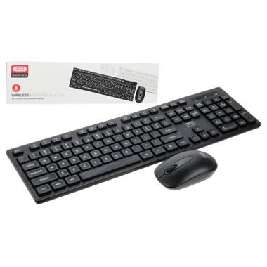 Бездротовий комплект XO KB-02 2.4G Wireless клавіатура і мишка - Black фото №2