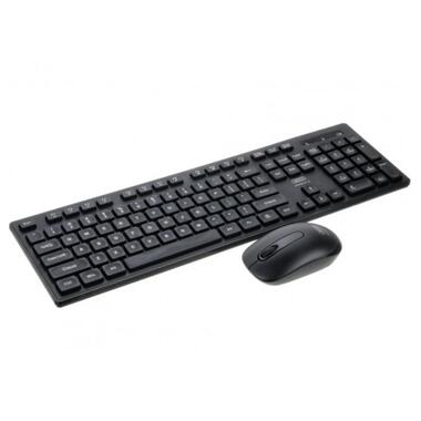 Бездротовий комплект XO KB-02 2.4G Wireless клавіатура і мишка - Black фото №1