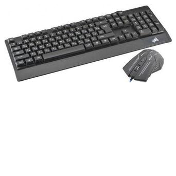 Дротова клавіатура мишка Zeus M710 з підсвіткою, Чорний фото №2