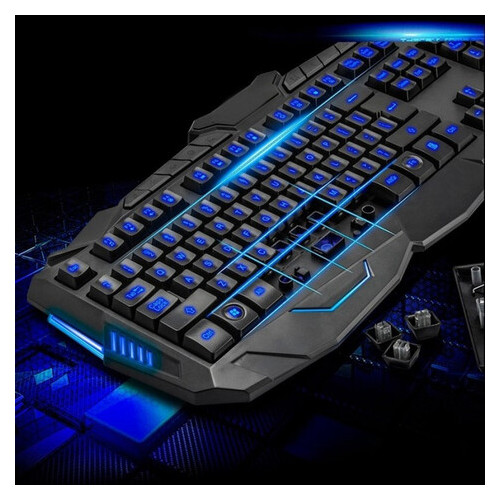Комплект клавиатура + мышь игровая V100 Led подсветка (55500886) фото №3