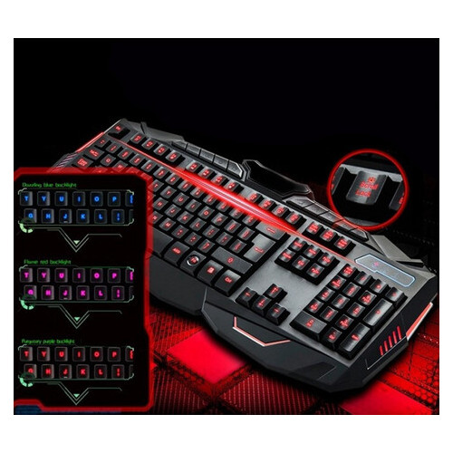 Комплект клавиатура + мышь игровая V100 Led подсветка (55500886) фото №1
