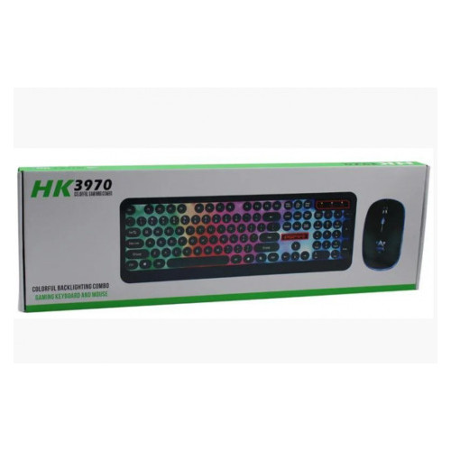 Комплект клавиатура игровая Led + мышь HK3970 чёрная (55500890) фото №1