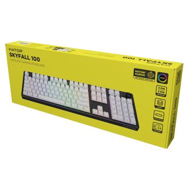 Клавиатура Hator Skyfall 100 Aurum Lemon RGB Wireless/Bluetooth/USB UA Black/White (HTK3100UA) фото №6