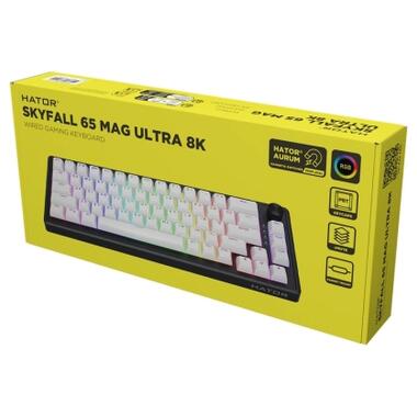 Клавиатура Hator Skyfall 65 MAG ULTRA 8K Aurum Ice RGB USB UA Black/White (HTK1860UA) фото №7