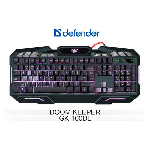 Ігрова клавіатура Defender Doom Keeper GK-100DL (45100) фото №2