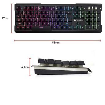 Клавіатура Fantech Soldier K612 підсвічування мембранне USB кабель 1,6 м чорний (ЦУ-00033225_853) фото №4