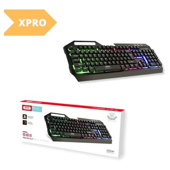 Ігрова клавіатура XPRO KB-01 c LED RGB підсвічуванням black MAW-42564_700 фото №2