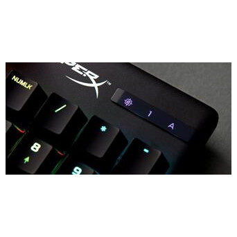Клавиатура HyperX Alloy Origins Aqua USB RGB PBT ENG/RU Black (639N5AA) фото №6