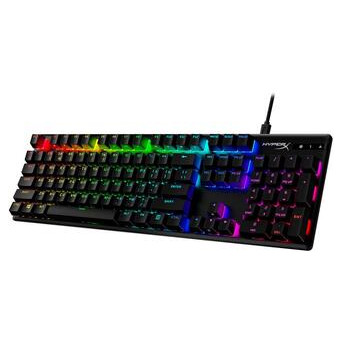 Клавиатура HyperX Alloy Origins Aqua USB RGB PBT ENG/RU Black (639N5AA) фото №3