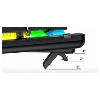 Клавиатура HyperX Alloy Origins Aqua USB RGB PBT ENG/RU Black (639N5AA) фото №5