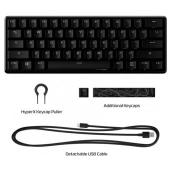 Клавiатура HyperX Alloy Origins 60 Black (4P5N0AA) фото №6